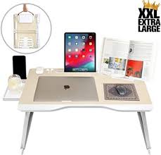 5h x 14.75w x 11.25d Amazon Com Cooper Mega Table Xxl Folding Laptop Desk For Bed Sofa Couch Table Bed Desk Laptop Writing Laptop Desk For Bed Bed Desk Adjustable Desk