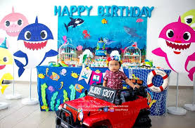 Baby Shark Under The Sea Birthday Party Decoration Props Shark Theme Birthday Sea Birthday Party Shark Themed Party