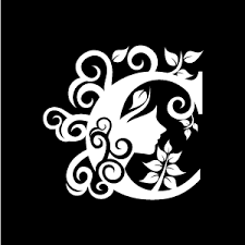 Black And White Letters Background Graphic Design Of Flower Clipart White Alphabet C With Black Background Disenos De Letras Alfabeto Bordado Alfabeto