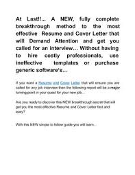This is the perfect way to express how your specific skills are relevant to the open position. Calameo The Super Effective Resume And Cover Letter Formula