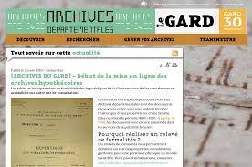 Demande d'acte de naissance en ligne. Gard Debut De La Mise En Ligne Des Archives Hypothecaires