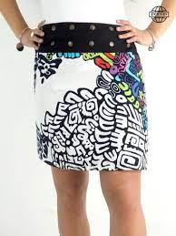 Pacap Jupe Originale Ethnique Vintage Et Reversible Longueur Jupe Moyenne Midi Longueur Jupe Pacap Jupe Midi 46 Cm