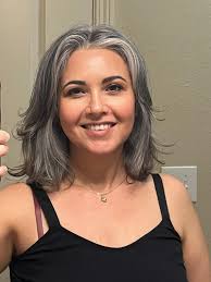 The mirror can't lie, gray hair is beautiful! 😊😂❤️ Gray hair Inspo.  silversisters