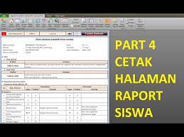 Aplikasi raport k13 semester 1 dan 2 revisi 2017. Part 4 Raport K13 Smp Cetak Halaman Raport Youtube