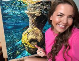 Dive 2 Painting by Daria Dudochnykova