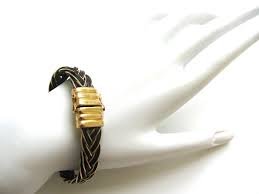 To know more about this beautiful piece of art, read the following article. A Gold And Elephant Hair Bracelet C1970 Kimberly Klosterman Jewelry