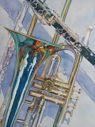 the color of music art in the making by jenny armitage トロンボーン イラスト 楽器 イラスト 吹奏楽 イラスト