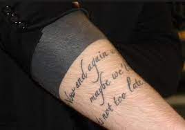 Never too late is a song by the band three days grace. Adam Gontier Never Too Late Tattoo Adam Gontier Latest Tattoos Grace Tattoos