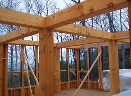 We just can't get any more direct than having vertical posts that hold up horizontal beams, all made of wood. Post And Beam Mountain Home Architects Timber Frame Architect Custom Homes