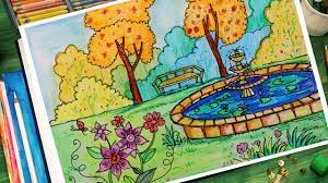 Maybe you would like to learn more about one of these? How To Draw A Beautiful Garden Scenery Youtube