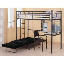 Workstation Loft Bed W Convertible Chair By Coaster Furniture Furniturepick
