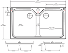 Double sink width