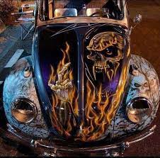 Wow Nice Paint But You Know A Vw Beetle Wouldn T Flip You The Bird Cool Cars Car Painting Custom Paint