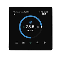 Tuya Smart Zigbee Thermostat for Fan Coil 2 or 4 Pipes Fan Control 0–10V +  ON/OFF Valves