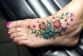 Girly Flower Foot Tattoos For Girls Tattoos Pictures Floral Foot Tattoo Small Flower Tattoos Foot Tattoos