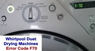 When this happens, you'll find your washing machine isn't spinning, draining, or starting. Whirlpool Duet Dryer Error Code F70 Washer And Dishwasher Error Codes And Troubleshooting