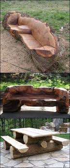 Unique Furniture Made From Tree Stumps And Logs For Your House And Garden Aside From Their Beauty What Makes Thes Into The Woods Baumstamm Holzarbeiten Plane