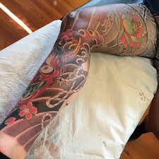 My tricep are with my geisha. Japanese Leg Tattoo Forrest