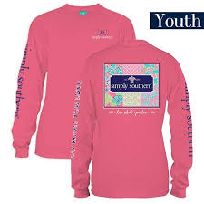 details about youth patchwork logo long sleeve simply southern tee shirt