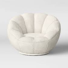 Kids Sherpa Tulip Swivel Chair Cream Pillowfort In 2020 Upholstered Kids Chair Kids Chairs Toddler Chair