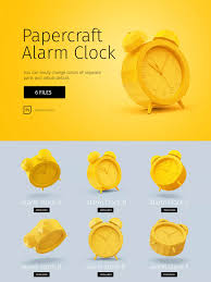 Download Papercraft Alarm Clock By Tit0 On Envato Elements Alarm Clock Paper Crafts Clock