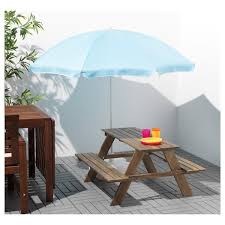 A good inexpensive wood set: Reso Children S Picnic Table Light Brown Stained Ikea