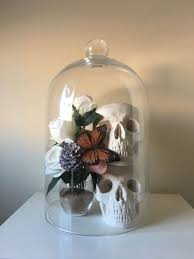 Skull Home Decor Skull Glass Dome Skull By Princedesignsuk Skull Decor Gothic Home Decor Cow Skull Decor