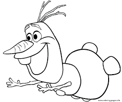 Print coloring of olaf and free drawings. Coloring Pages For Kids Olaf Drawing With Crayons