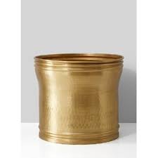 Vintage solid brass coal skuttle / plant pot holder. Brass Pots Wayfair