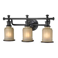 Titan Lighting Kildare 3 Light Oil Rubbed Bronze Bath Light Tn 31123 The Home Depot