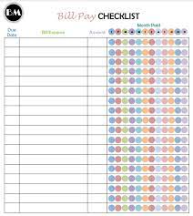 The important elements of a bill pay checklist. Bill Pay Checklist Template 25 Free Bill Calendars Pdf Word Excel