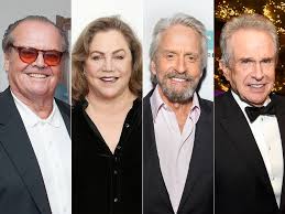 Left, and actor michael douglas, recipient of the life achievement in motion pictures and television award and actress pose backstage at the afi life achievement award: Kathleen Turner On Michael Douglas Jack Nicholson Warren Beatty People Com