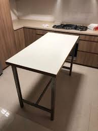 Kitchen island legs provide both ample support for countertops and a design element that creates more of a furniture look in the kitchen. Kitchen Island Table Stainless Steel Legs Furniture Home Living Furniture Tablets Sets On Carousell