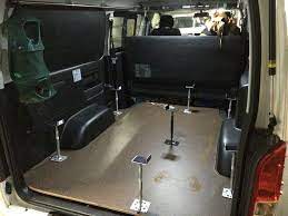 1万円90分で作るお手軽自作ベッド ハイエース200系快適車中泊diyカスタム 48rider com ハイエース 車中泊 ハイエース 内装