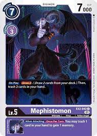 Digimon Digital Hazards Single Card Common Mephistomon EX2-042 - ToyWiz