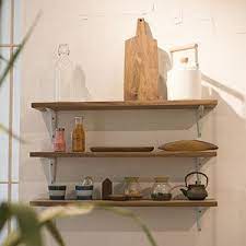 定制原木隔板置物架墙上一字搁板实木壁架电视机顶盒厨房壁挂 my furniture floating shelves decor