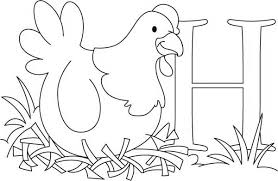 Of course, hen is a farm animal! Alphabet H Is For Hen Coloring Page Coloring Sky