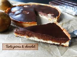 Tarte Poires Chocolat La Cuisine D Adeline Recette En 2020 Poire Au Chocolat Tarte Aux Poires Tarte Chocolat Poire