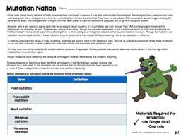 You can use what you observed in the activity to help you answer the questions or search other sources if you are still confused. Mutation Simulation By Biology Roots Teachers Pay Teachers