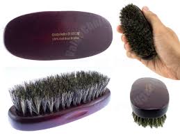 Ash wooden handle with section divider. 100 Soft Boar Bristle Palm Military Hair Brush With Real Wooden Handle By Gabriella For Sale Online Ebay