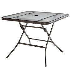 Stylewell Mix And Match Steel Folding Glass Outdoor Patio Dining Table Fts01201s The Home Depot Patio Dining Patio Dining Table Glass Dining Table