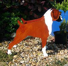 Boxer Planter Dog Garden Wooden Animals Dog Art