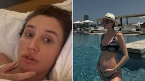 Pregnant Megan McKenna bedridden as she reveals she's in 'so much pain'