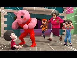 Scary Teacher 3d Miss T Protect Her Daughter From Roblox Piggy With Nick And Ice Scream 4 Youtube Purple Wallpaper Iphone Roblox Piggy