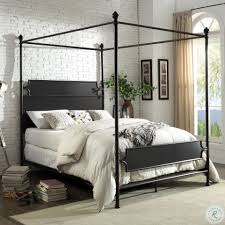 Clean lines and modern charm blend for an authentic look you're sure to enjoy for years to come. Beatrix Powder Coated Metal Queen Canopy Bed From Furniture Of America Coleman Furniture