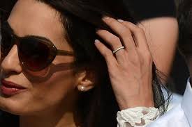 Amal Alamuddin Wedding Ring Amal Clooney Wedding Amal Clooney Thin Band