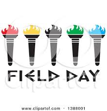 Here you can explore hq olympic day run transparent illustrations, icons and clipart with filter setting like size, type, color etc. Clipart Of A Row Of Olympic Torches With Colorful Flames Over Field Day Text Royalty Free Vector Illustration By Johnny Sajem 1388001