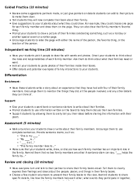 My Family Writing Practice Lesson Plan Education Com Lesson Grade 1 Lesson Plan Student Encouragement