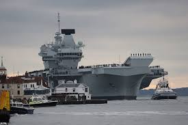 The damage was so bad that the ship was unable to sail to america for. Royal Navy S Newest Aircraft Carrier Hms Prince Of Wales Sails Into Its New Portsmouth Base Daily Mail Online