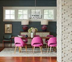 Angie Hranowsky Navy And Dusty Fuschia Dining Room Colour Schemes Pink Dining Rooms Home Interior Design